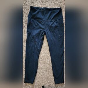 Yogalicious Lux Deep Blue/Teal Leggings Size LARGE